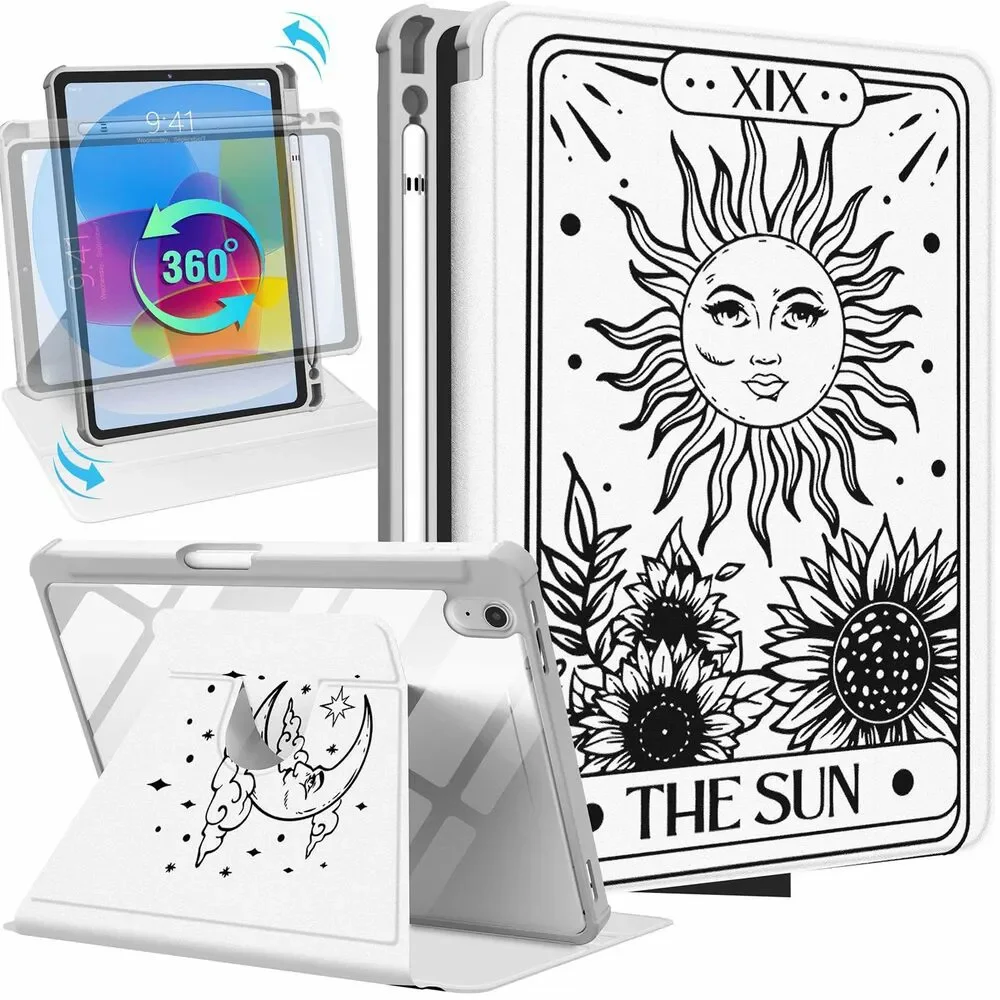 iPad A16 Case 2025 10th Generation Case 10.9 Inch (Tarot Sun)